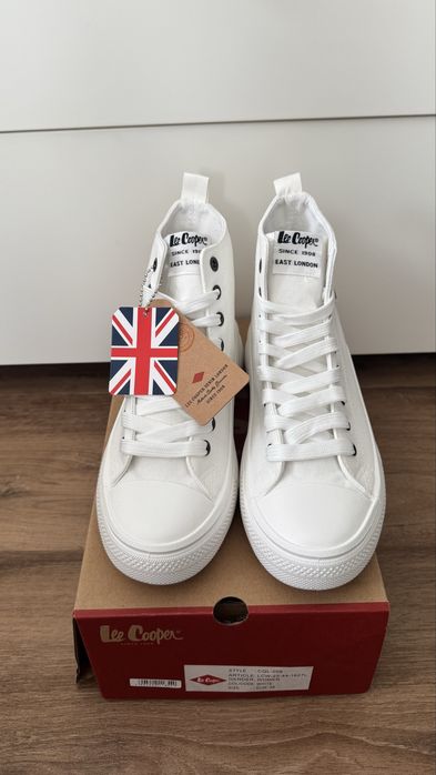Lee Cooper trampki damskie za kostkę białe roz. 38