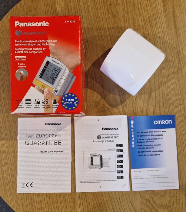 Ciśnieniomierz nadgarstkowy Panasonic EW3039 - kompletny i sprawny!