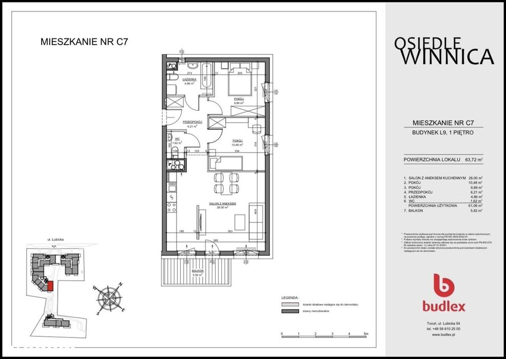 3-pokojowy apartament premium | Osiedle Winnica | 63,72 m² |Toruń - Widok 3