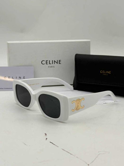 Okulary przeciwsłoneczne CELINE białe – nowe, komplet