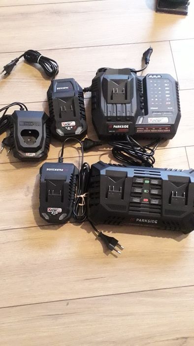 Акумуляторні батареї Parkside та для них зарядні різні
