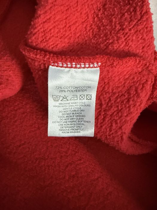 Czerwona bluza z kapturem calvin klein golf all over print hoodie