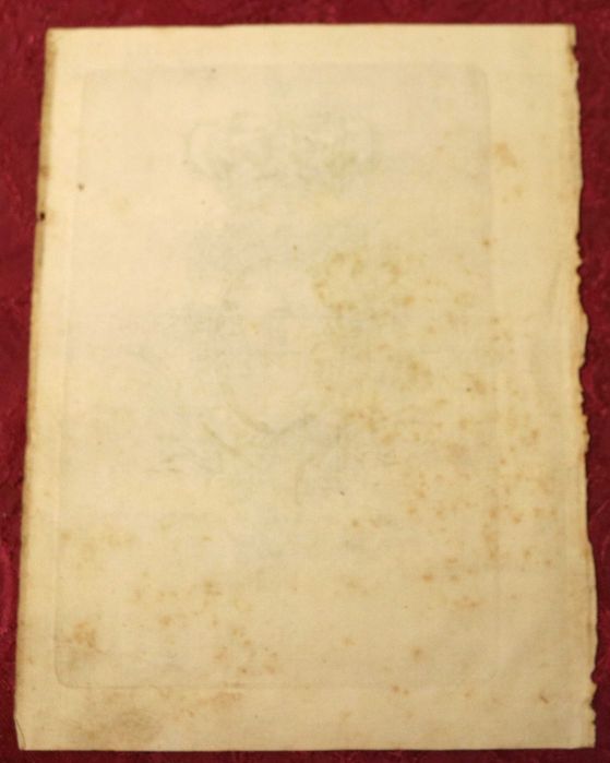 Armas Reais da Rainha D. Maria I, gravura invulgar (Reserva GA)