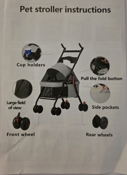 Carrinho de passeio para animais