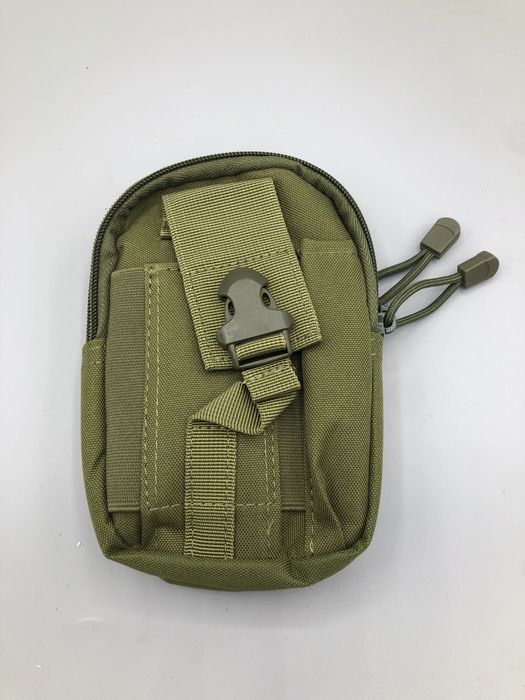 Taktyczna saszetka MOLLE – zielona, podwójna kieszeń