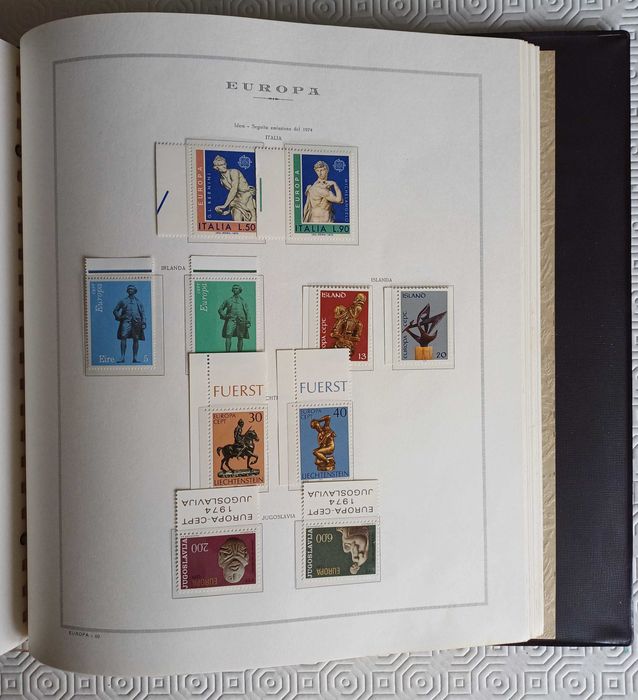 Álbum Mariani - Tema Europa CEPT, de 1956 a 1979, com selos novos MNH