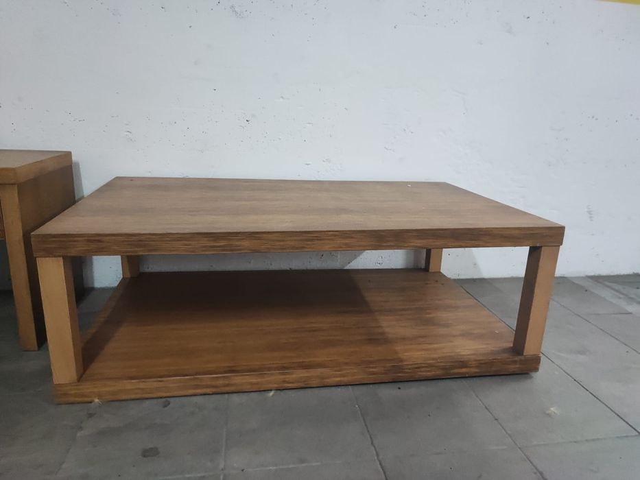 Mesa de centro em madeira de carvalho maciça