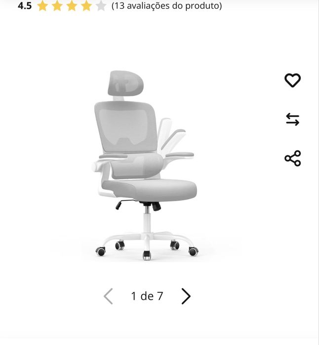 Cadeira para escritorio , nova.