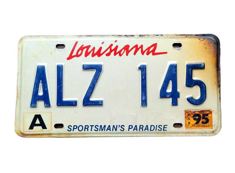 Louisiana 1995 - oryginalna tablica rejestracyjna z USA