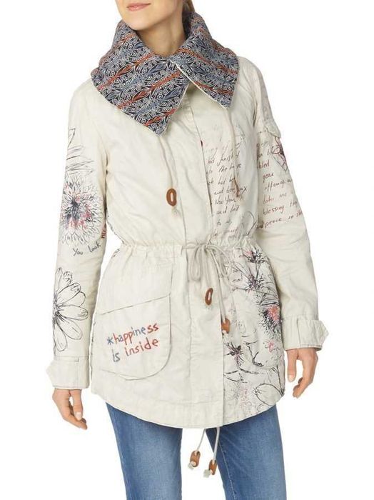 Desigual Abrig Laura Płaszcz Damski Parka + Podszewka 36 /S