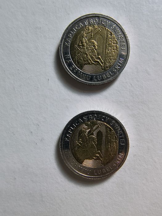 2 Monety 5 złotych kolekcjonerskie kaplica.