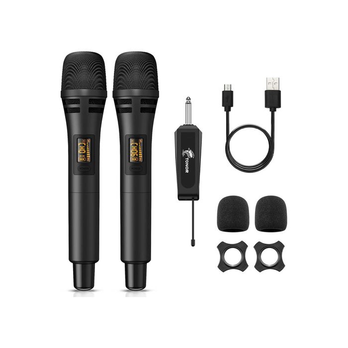 Tonor Tw320 Mikrofony Bezprzewodowe Uhf 2x Mikrofon 60m Karaoke