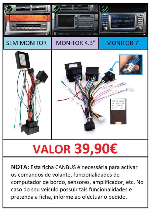 (NOVO) Rádio 2DIN BMW E39 • X5 • [4+32GB] • Android GPS • 520 E53 530