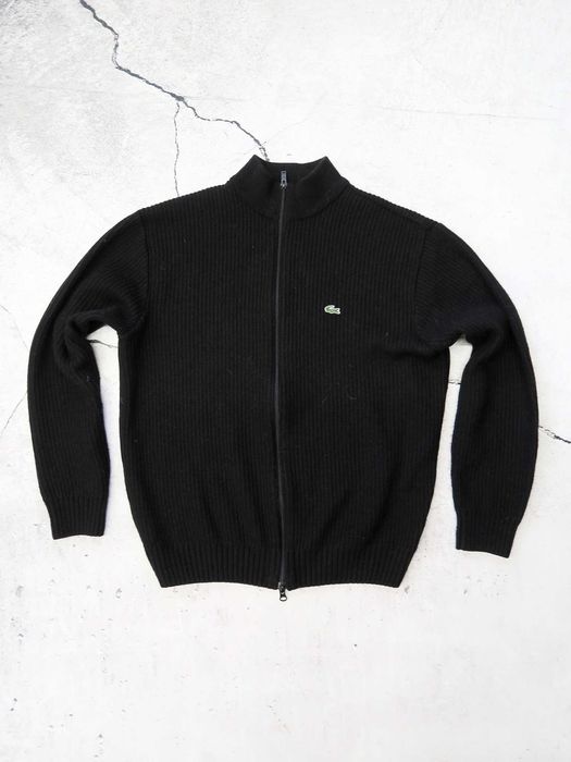 Lacoste bluza rozpinana z dzianiny mini logo casual luxury old money