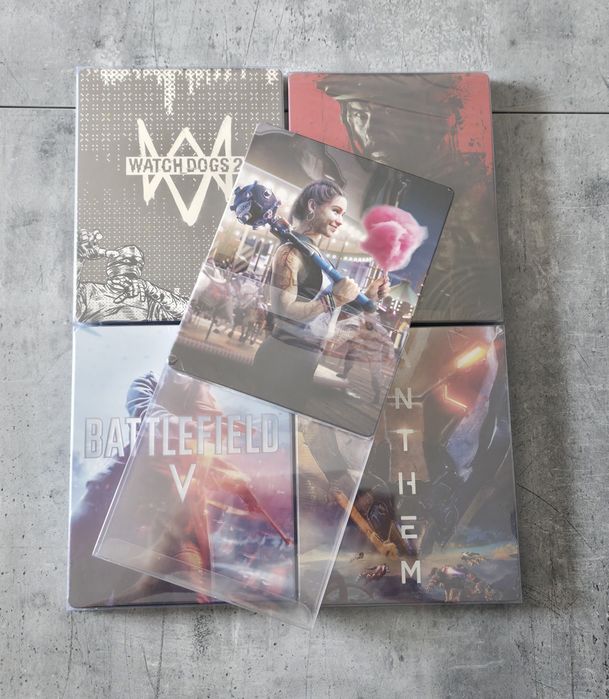 Zestaw 5 Steelbooków w folii + Protektory