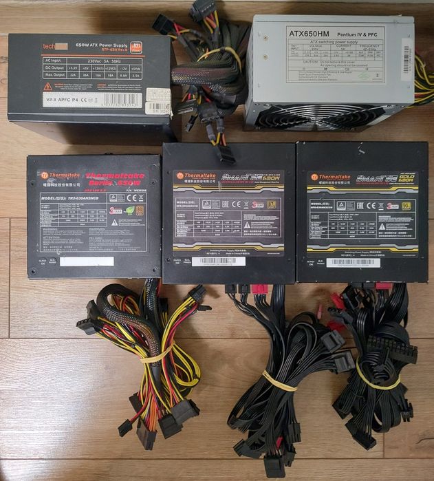 Блоки живлення для ігрових ПК Be quiet Thermaltake 300-850W 6/8pin GPU