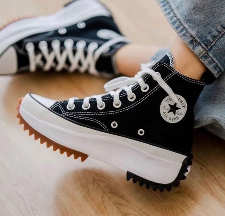 Nowe ALL STAR  czarne wysokie na grubej podeszwie CONVERSE