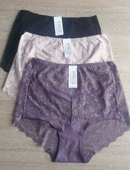 3×Damskie majtki figi z wysokim stanem 5XL
