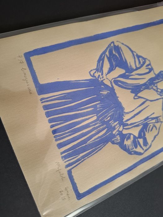 Minhota - Linogravura original e limitada - 14,5 x 21 cm