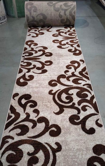 Килим безворсовий Сірий ковер Однотонний ковер Доріжка коврик Склад