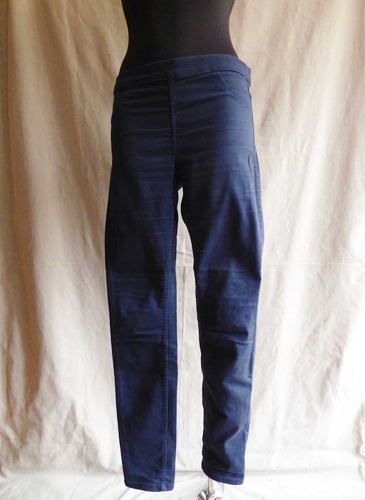 Spodnie jegginsy jeansy granatowe H&M