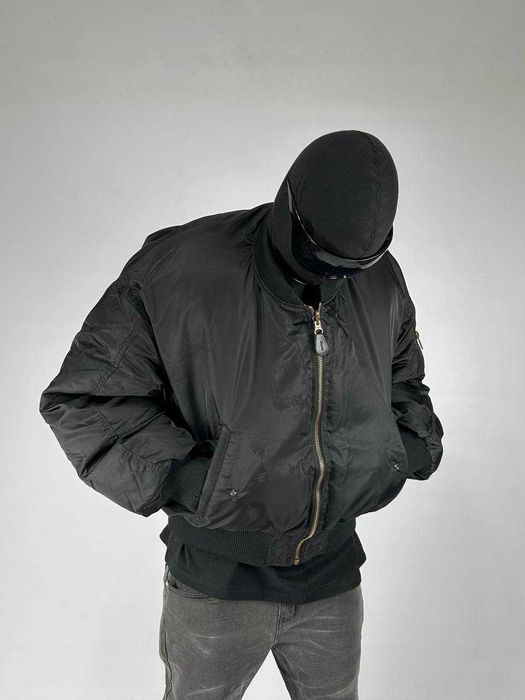 Project GR MA-1 бомбер черный двостороння куртка курточка чорний black