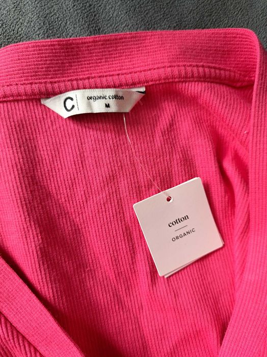 Cubus Nowy różowy sweter kardigan M/38 prążek