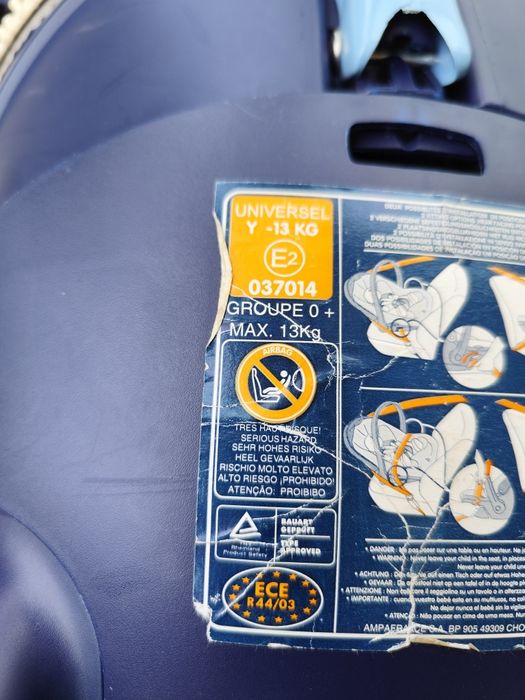 Cadeira auto para bebé