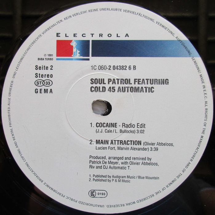 Soul Patrol - - - - - Cocaine - - - - - Maxi Single