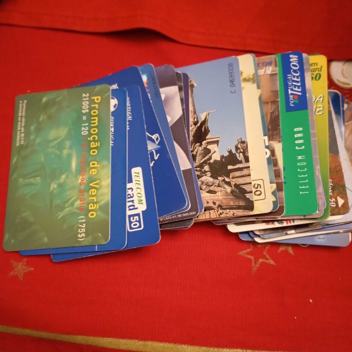 Cartões de telefone antigos