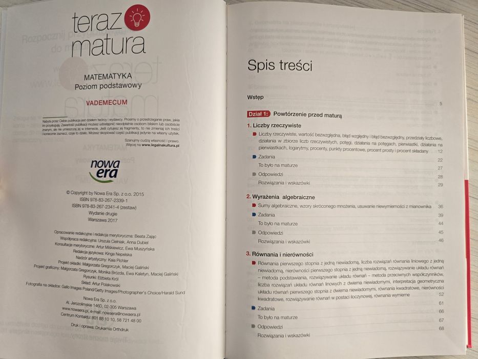 teraz matura Vademecum+zbiór zadań i zestawów maturalnych matematyka