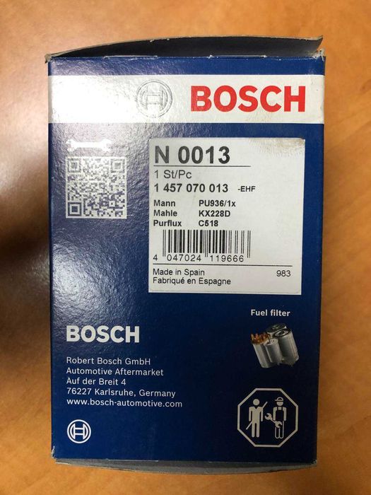 Паливний фільтр BOSCH 1 457 070 013
