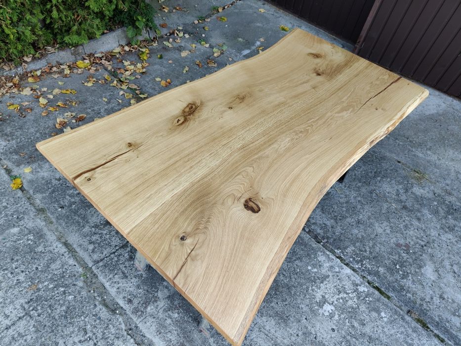 Blat dębowy na stół 188x96-90 Live edge