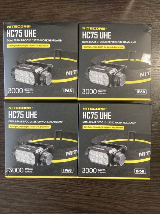 Ліхтар налобний Nitecore HC75 UHE (USB-C)