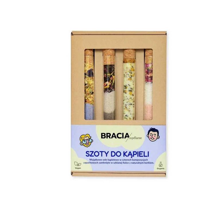 NOWY Zestaw Bracia Mydlarze – Szoty do kąpieli x4 „No.2 Kwiaty”