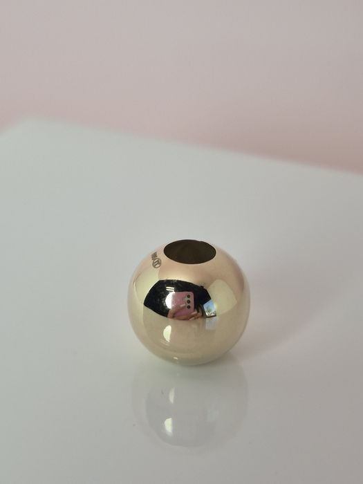 Złoty charms typu Pandora gładka kulka p. 585