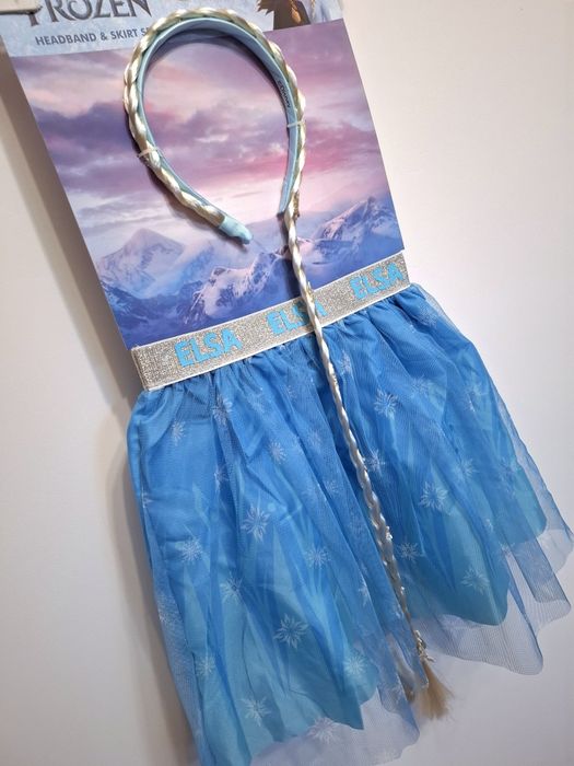 Strój spodniczka i opaska Elsy Elsa Krainy Lodu bal karnawałowy nowy
