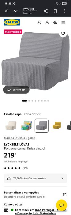 Sofá-cama 1lugar