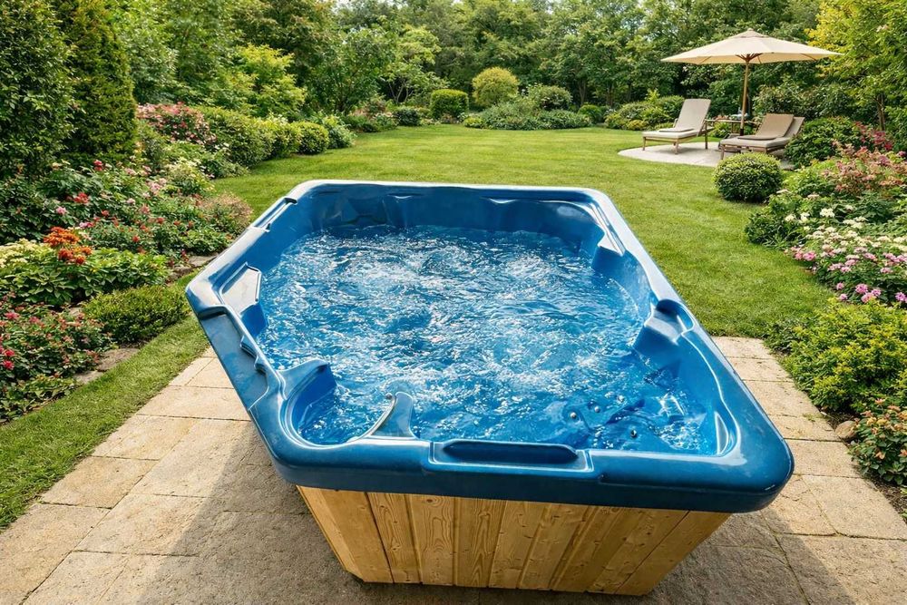 NOWOŚĆ balia jacuzzi basen moasaż piec pokrywa 2 LEZANKI transport