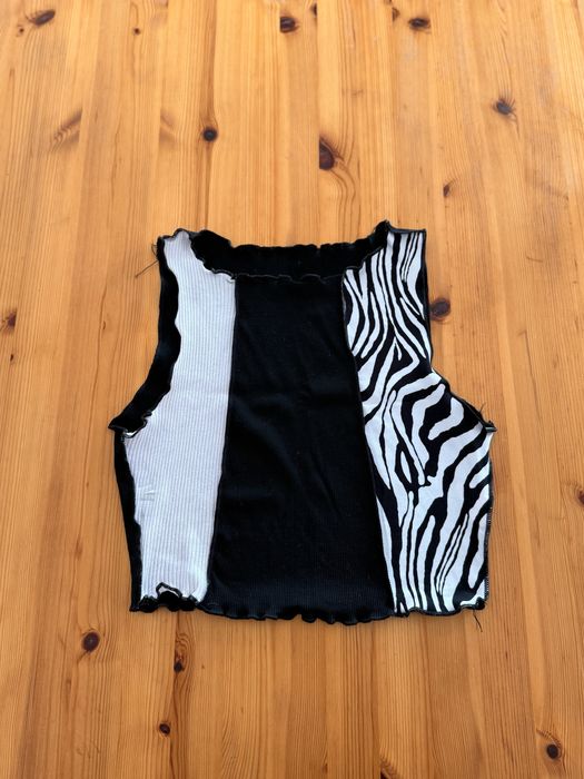Top de zebra verão