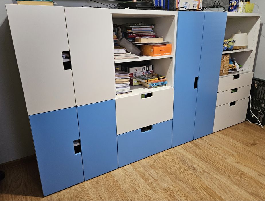 IKEA STUVA komplet 4 moduły 129x60x51 szafa regał dziecięcy biało niebieski