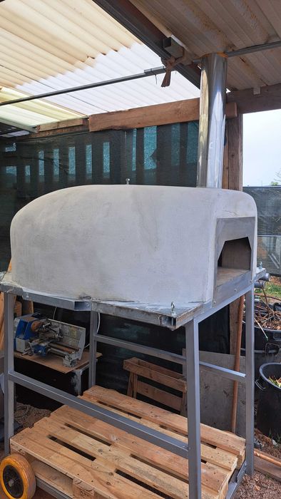 Forno de Pizza Novo - Pizza / Cooking Oven 100cm cooking area dual fuel ( Wood /  Gas )