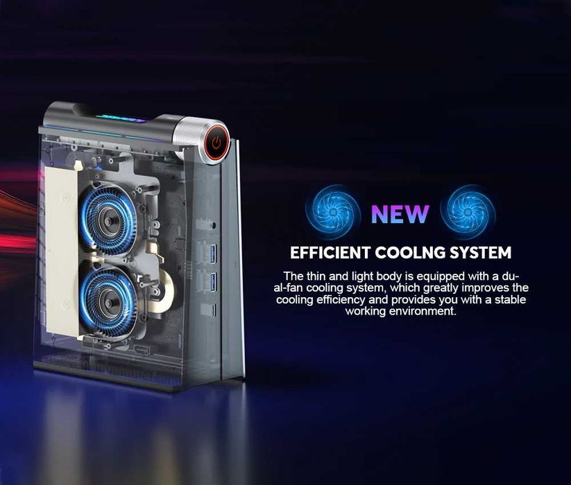 Потужний Mini-PC i9-11900H | 16GB DDR4 512GB | WiFi6/BT5.2 Win11 RGB