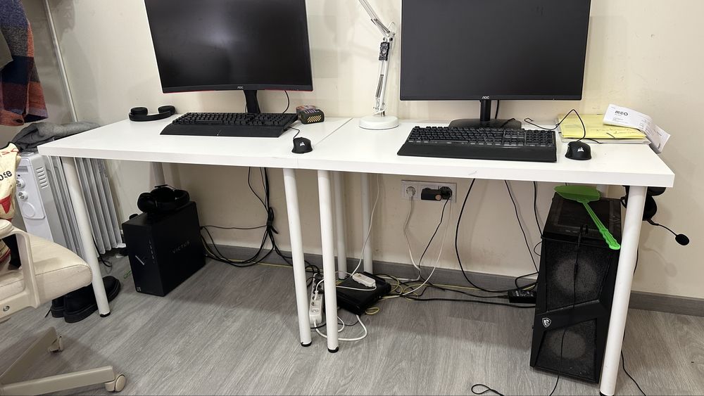 Mesa branca ADILS (IKEA), 100x60cm