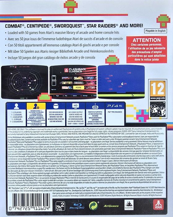 Atari Flashback Classics VOL. 1 Playstation 4 PS4 PS5 Sklep Multigames