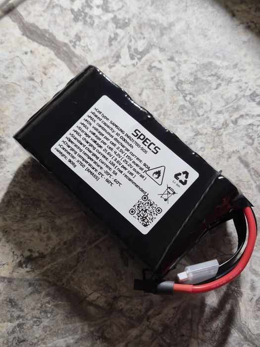 Bateria Pakiet Li-ion 10 000mAh / 70A / 6S2P / 50S / FPV / LONG RANGE