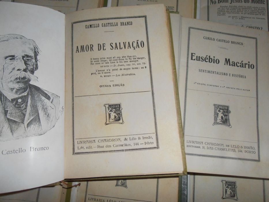 camillo castello branco-lote de 10 livros-colecção lusitania