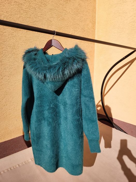 Płaszcz Alpaka z kapturem