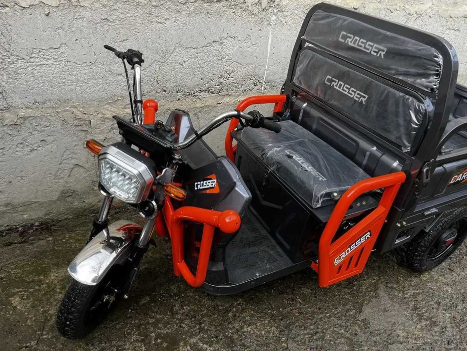 Вантажний електроскутер муравей Crosser Cargo 16/118 1200W-1500w  Сірий
