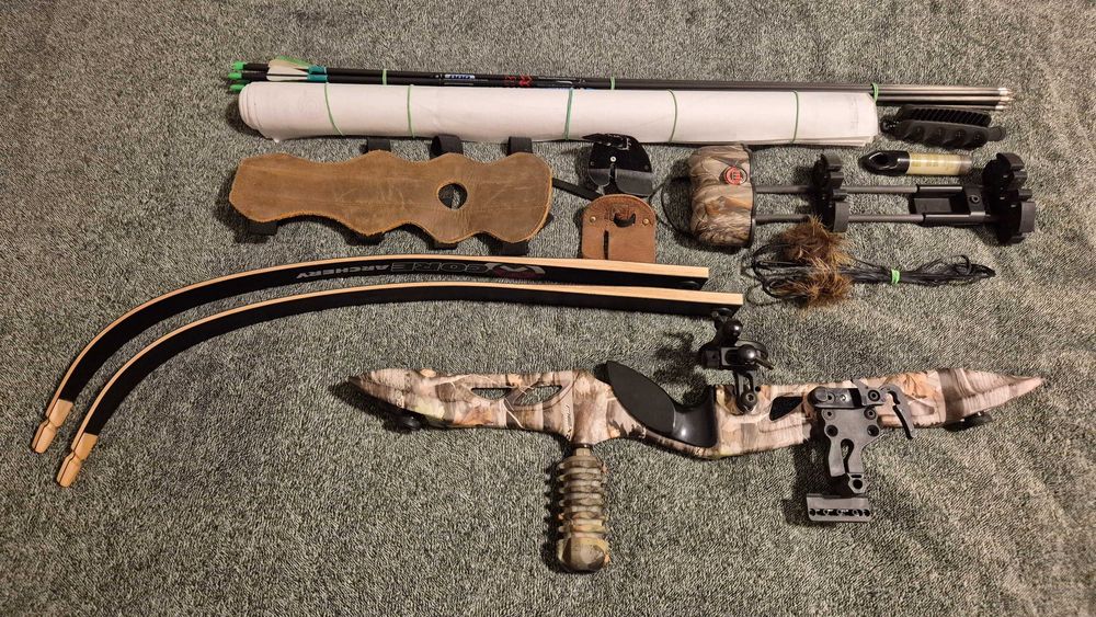Łuk klasyczny Core Jet CAMO + strzały + tarcze + kołczan + dużo więcej